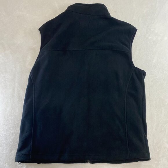 Bass Pro Shops Fleece Vest Mens Large adjustable Full Zip Black Embroider Logo - Picture 5 of 7